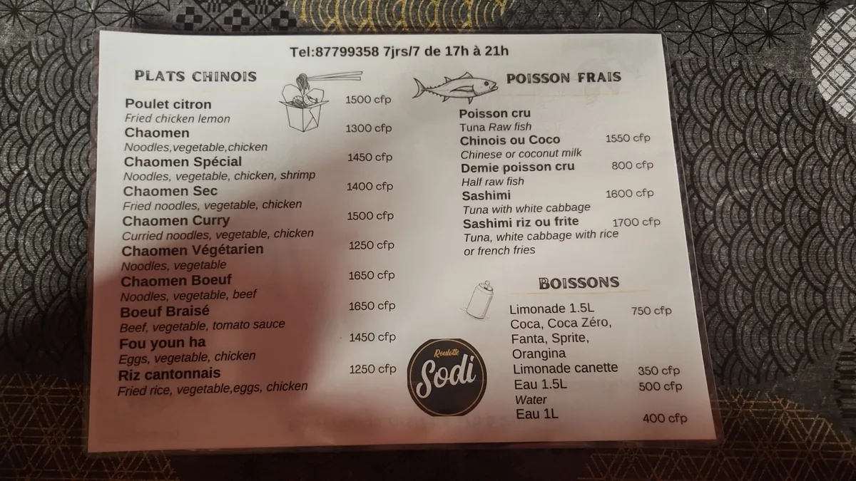 Roulotte Sodi, grillade